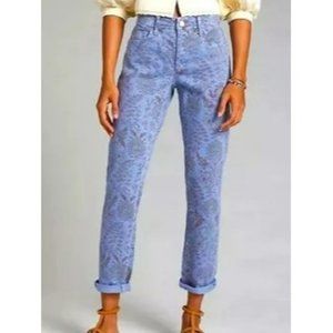 204. Pilcro Slim Boyfriend Floral Jeans Blue 28